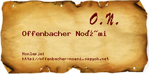 Offenbacher Noémi névjegykártya